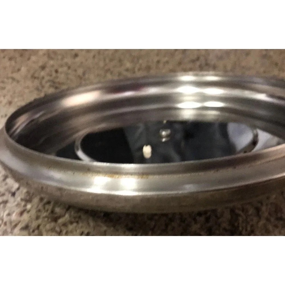 Replacement Pot Pan Lid Stainless Steel Air Vent Knob Used 8.5” Inner Lip - Picture 6 of 13
